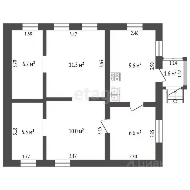 Дом в Ростовская область, Ростов-на-Дону Смоленская ул. (49 м) - Фото 2