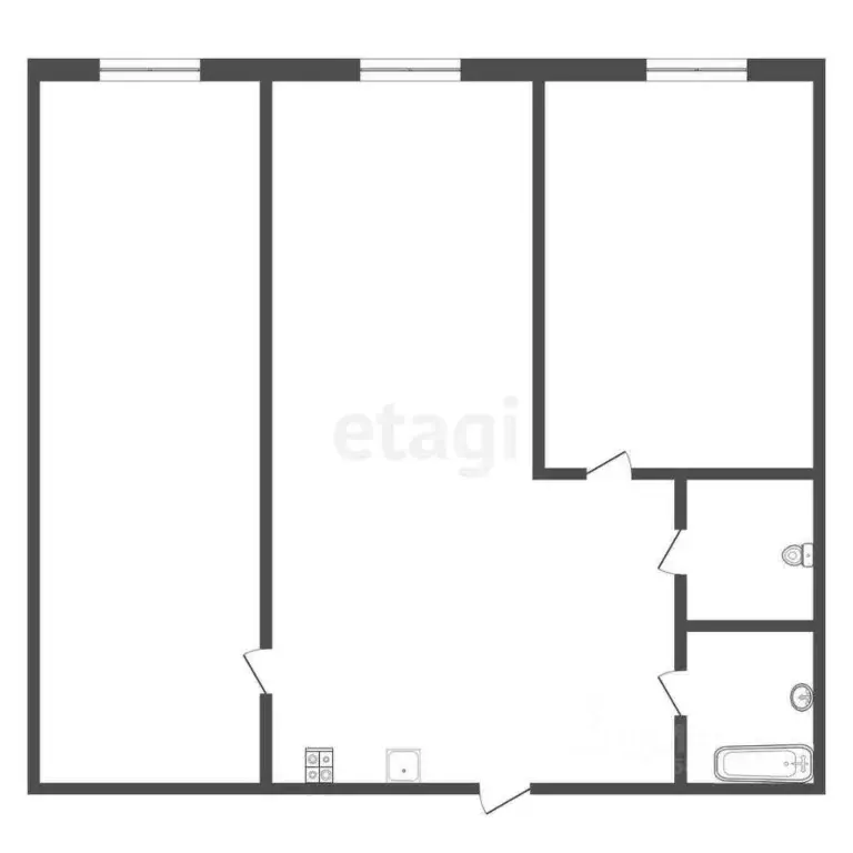 3-к кв. Коми, Усинск Парковая ул., 11Б (52.1 м) - Фото 1