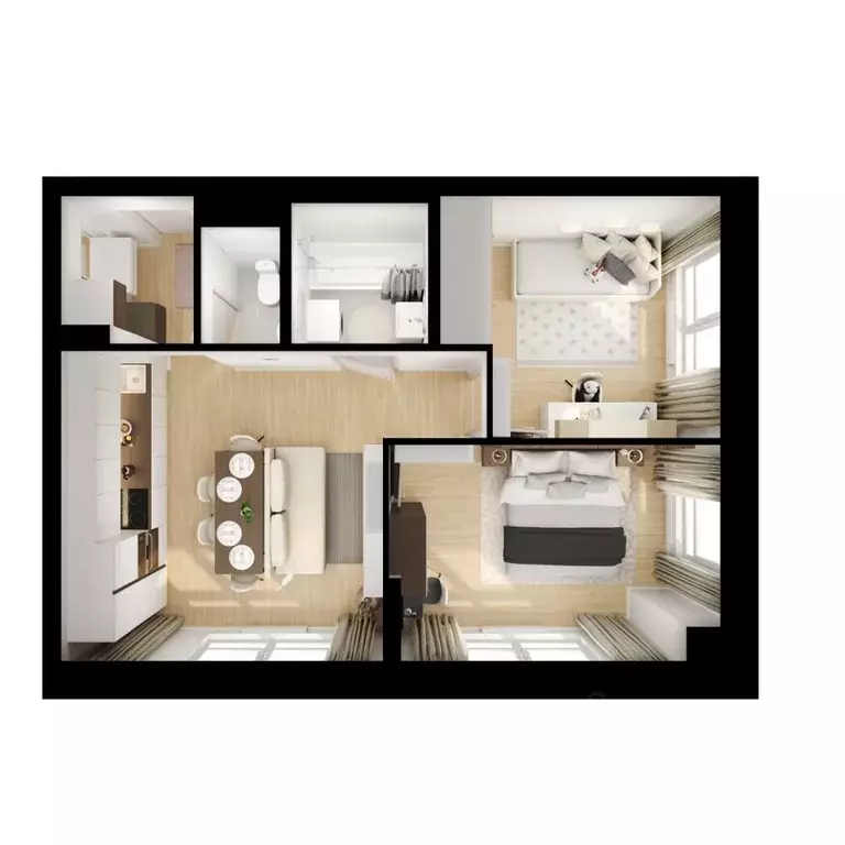 2-к кв. Московская область, Мытищи Ярославский квартал жилой комплекс ... - Фото 2