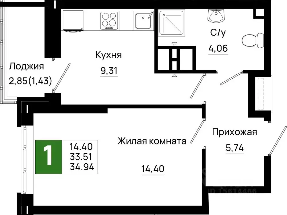 1-к кв. Ростовская область, Ростов-на-Дону Нефтекачка кв-л, Октябрь ... - Фото 0