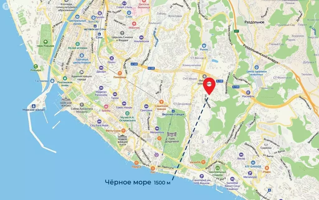 Участок в Сочи, микрорайон Яна Фабрициуса (23.44 м) - Фото 1