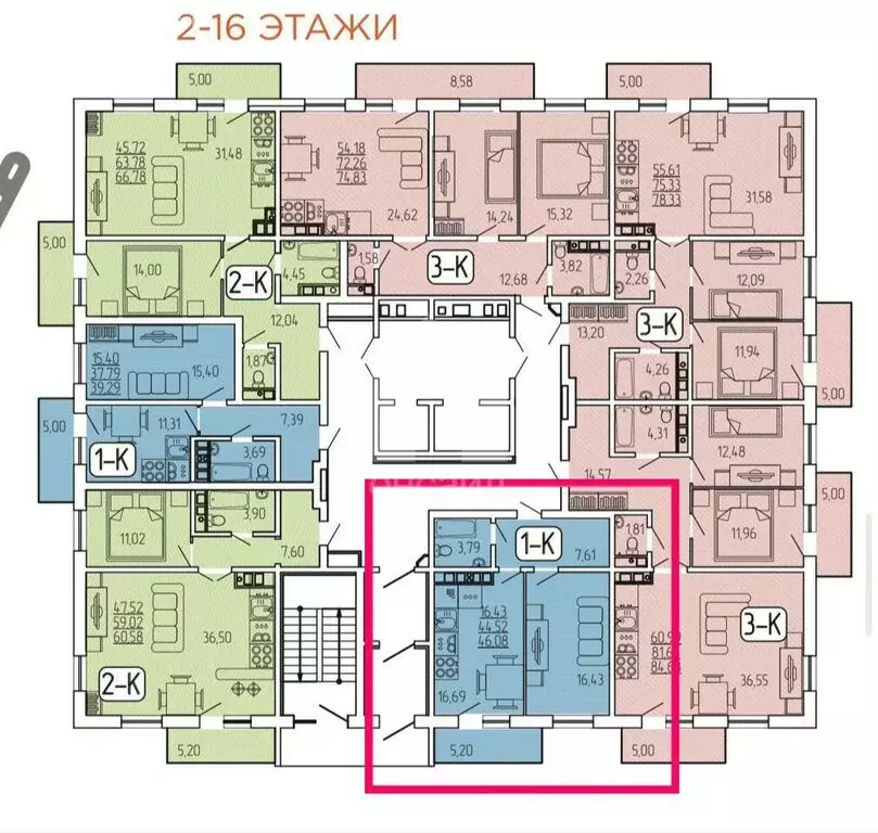 1-комнатная квартира: Улан-Удэ, микрорайон 140Б (45.8 м) - Фото 1