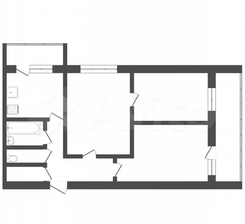 3-к. квартира, 56 м, 2/9 эт. - Фото 0