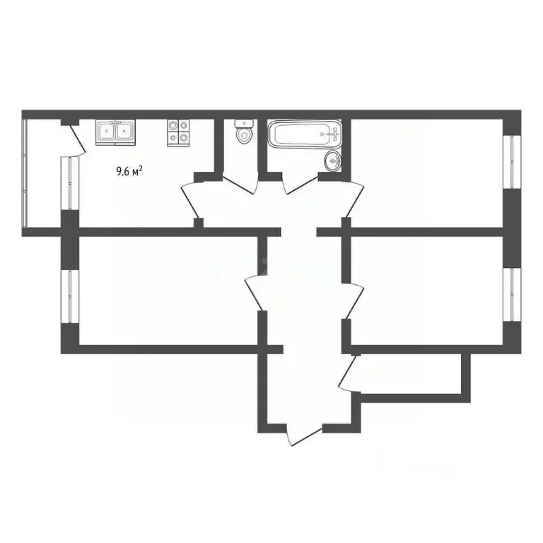 3-к кв. Москва Суздальская ул., 8К3 (80.4 м) - Фото 1