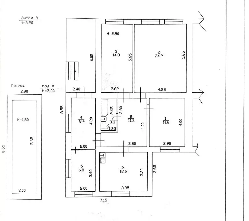 Дом в село Юровка, Советская улица (93 м) - Фото 1