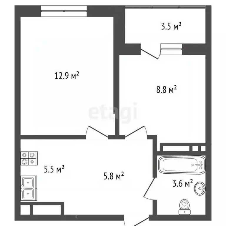 2-к кв. Ростовская область, Ростов-на-Дону просп. Михаила Нагибина, 40 ... - Фото 2