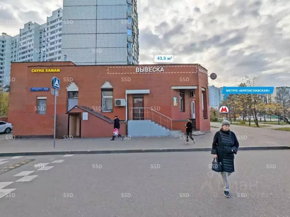 Торговая площадь в Москва Братиславская ул., 15К1 (44 м) - Фото 1
