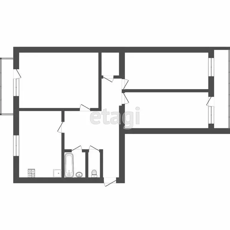 3-комнатная квартира: Тверь, улица Левитана, 97А (65 м) - Фото 0