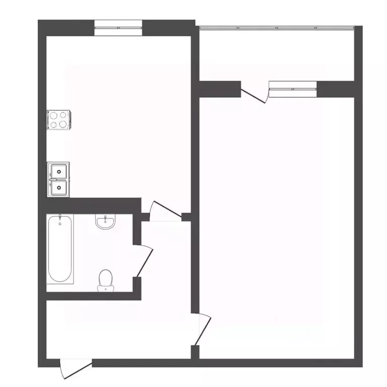 1-к кв. Тюменская область, Тюмень ул. Елизарова, 12 (32.4 м) - Фото 2
