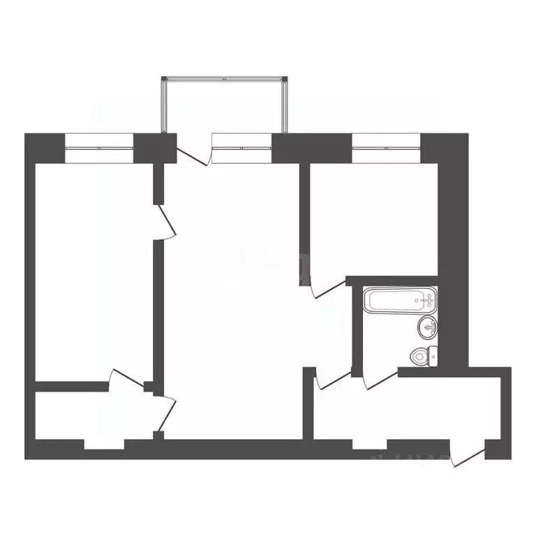 2-к кв. Кемеровская область, Юрга Московская ул., 10 (41.9 м) - Фото 1