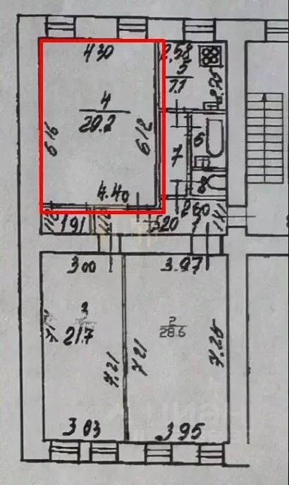 Комната Санкт-Петербург Днепропетровская ул., 3 (29.2 м) - Фото 2