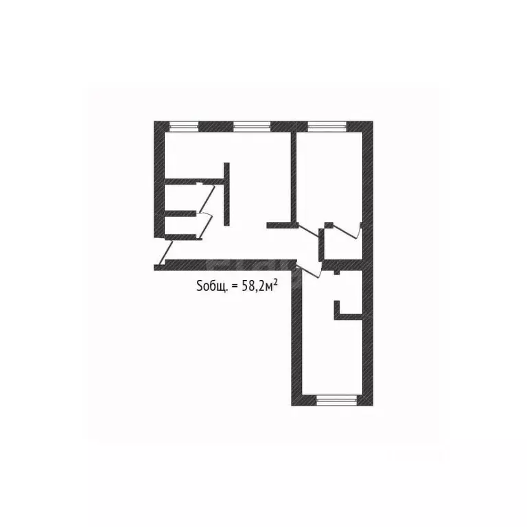 3-к кв. Брянская область, Брянск ул. Тельмана, 68 (58.2 м) - Фото 2