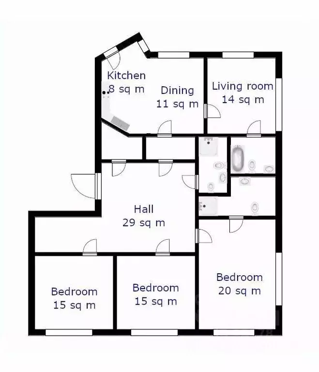 4-к кв. Москва Староконюшенный пер., 41С2 (130.0 м) - Фото 1