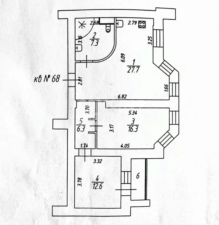 3-к кв. Тульская область, Тула ул. Максима Горького, 22 (70.3 м) - Фото 1
