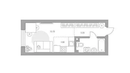 Квартира-студия: Красногорск, Александровская улица, 3 (20 м) - Фото 1