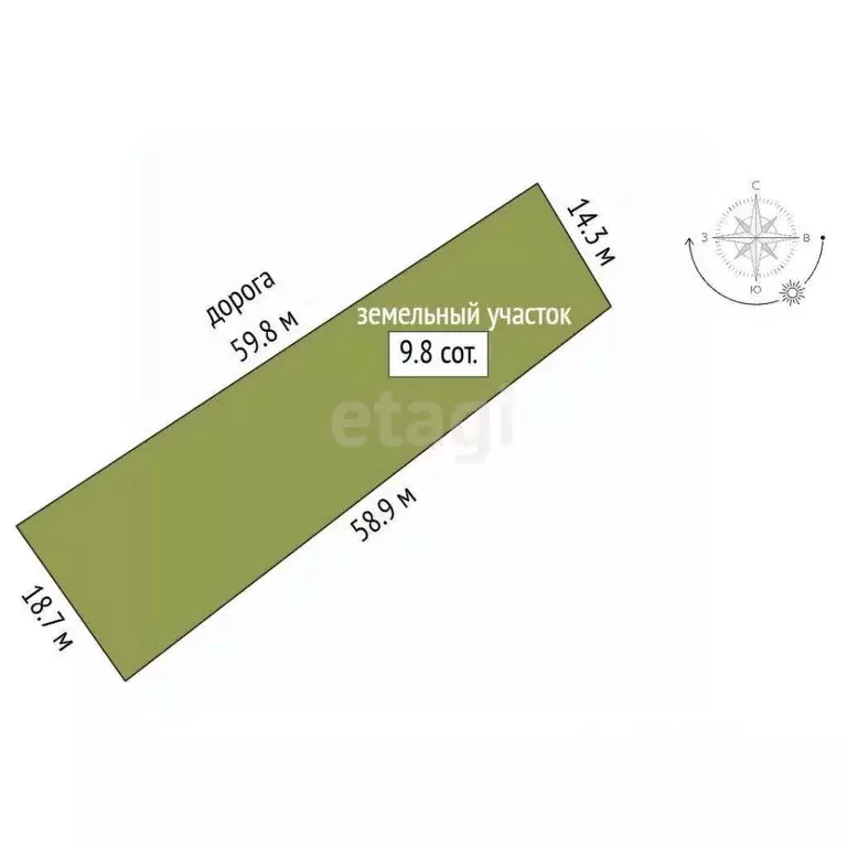 Участок в Ростовская область, Багаевская ст-ца ул. Донская (10.0 сот.) - Фото 2