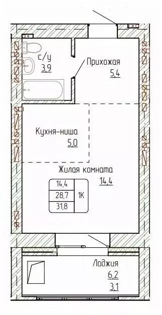 1-к кв. Алтайский край, Новоалтайск ул. Титова, 6 (31.8 м) - Фото 0