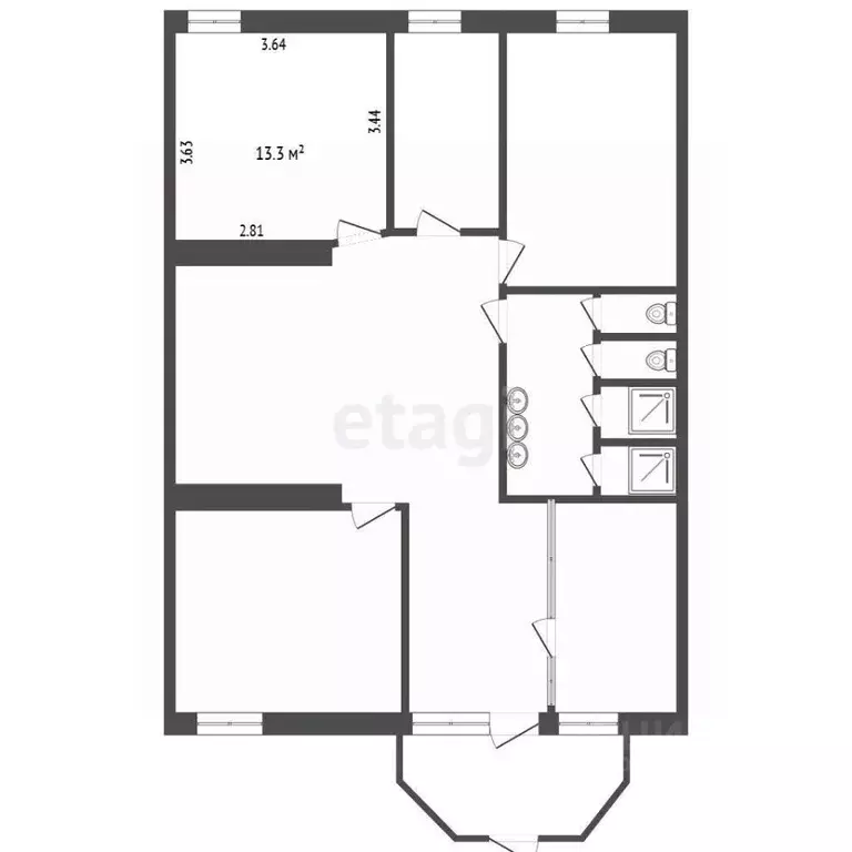 Офис в Ямало-Ненецкий АО, Новый Уренгой просп. Губкина, 4 (13 м) - Фото 1