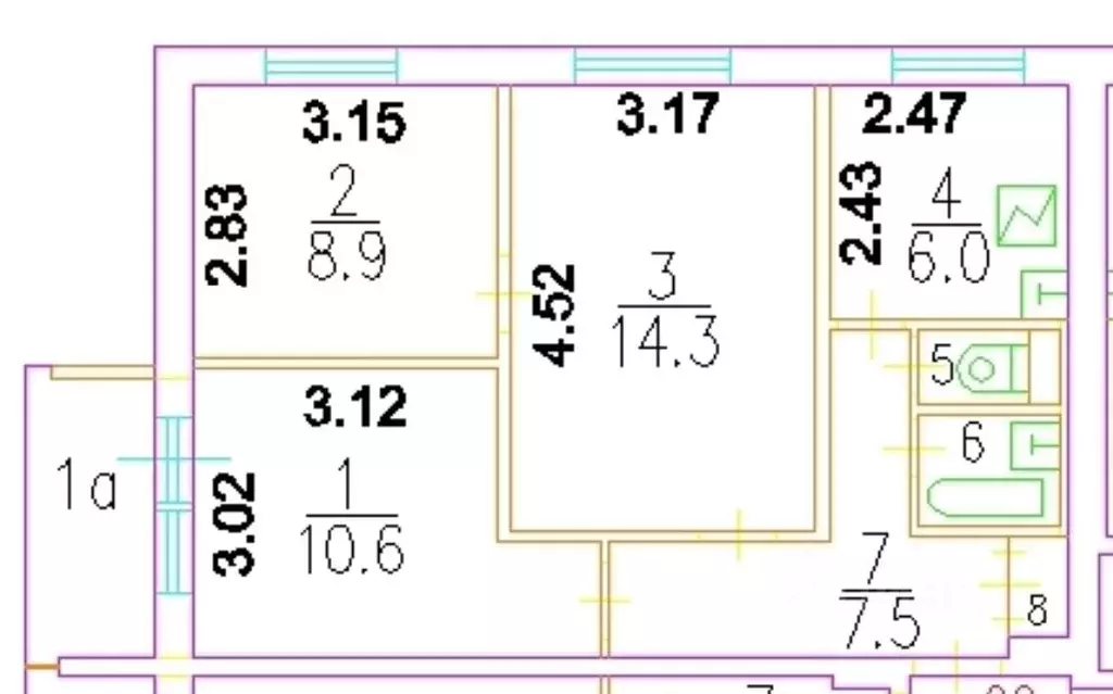3-к кв. Москва Митинская ул., 38 (51.0 м) - Фото 2