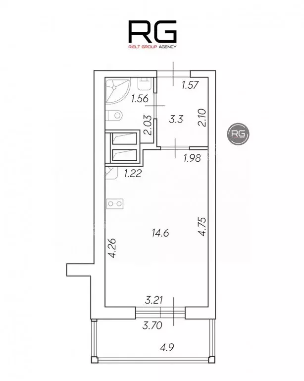 Квартира-студия: Санкт-Петербург, Плесецкая улица, 10 (25.5 м) - Фото 0