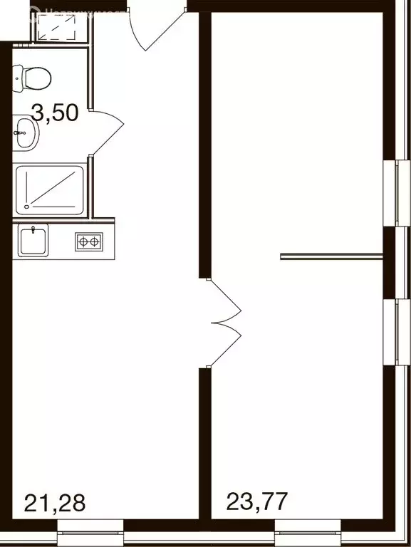 2-комнатная квартира: Новоивановское, Западная улица, 85 (48.7 м) - Фото 1