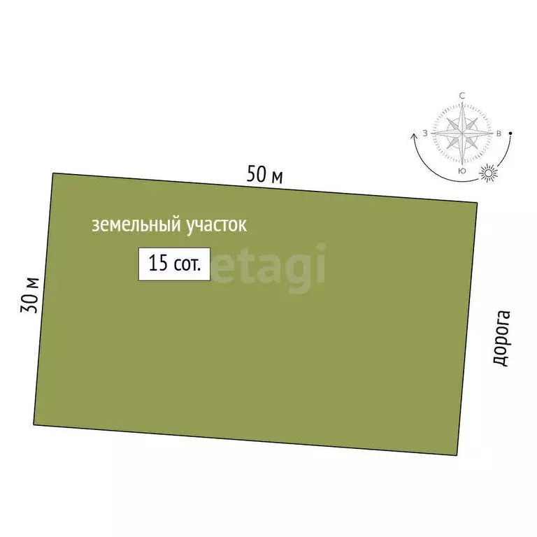 Участок в Сазоново, Новгородская улица (15 м) - Фото 0
