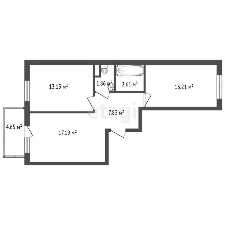 2-комнатная квартира: Мурино, улица Шоссе в Лаврики, 70к2 (56 м) - Фото 1