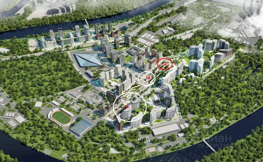 Торговая площадь в Москва 7-й кв-л, Остров жилой комплекс, к7 (136 м) - Фото 1