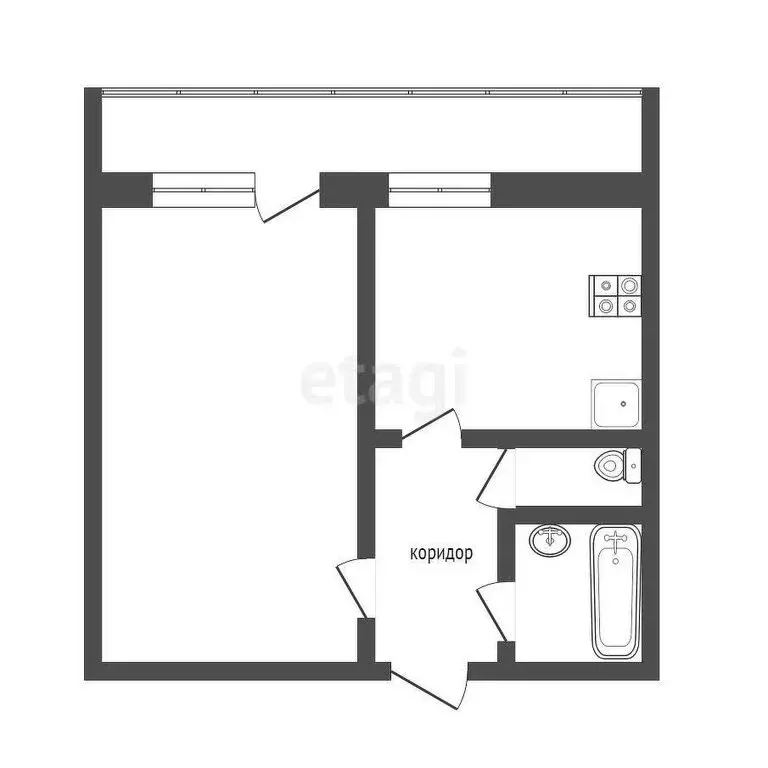 1-комнатная квартира: Белгород, бульвар Юности, 37 (34 м) - Фото 1