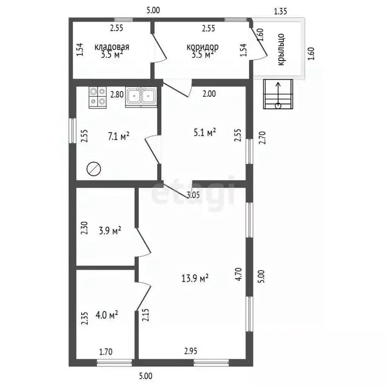 Дом в Орловская область, Орел Прядильная ул., 26Б (33 м) - Фото 1