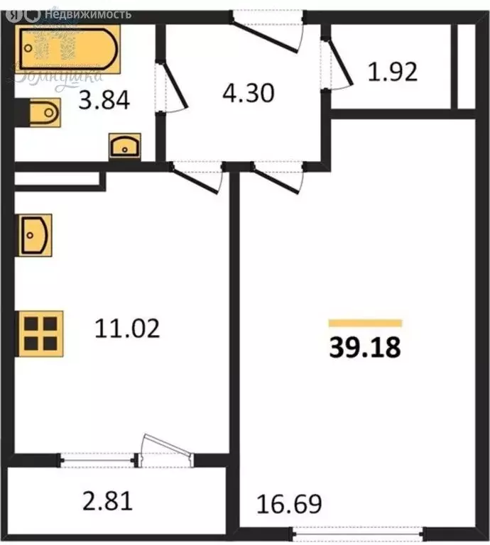 1-комнатная квартира: Воронеж, улица Независимости, 78Бк1 (39.18 м) - Фото 0