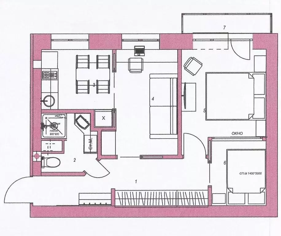 2-комнатная квартира: Москва, Флотская улица, 34к1 (46 м) - Фото 1