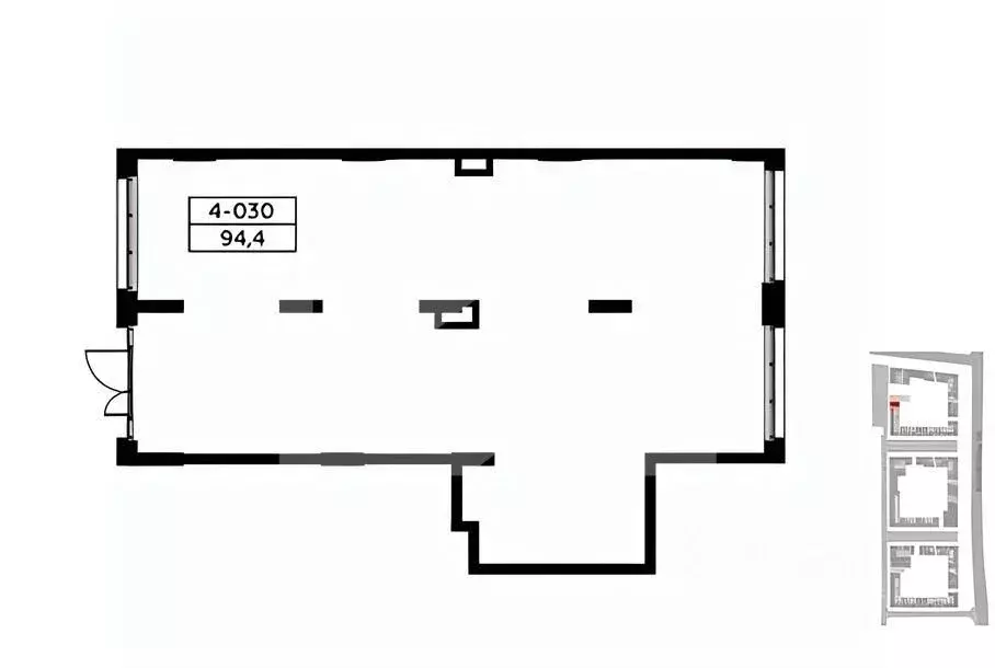 Торговая площадь в Москва Деснаречье жилой комплекс, к4.2 (94 м) - Фото 2