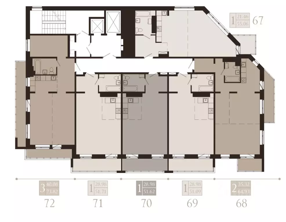 1-к кв. Иркутская область, Иркутск Советская ул., 115/1Б (51.71 м) - Фото 2