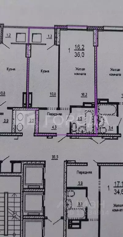 1-к кв. Алтайский край, Барнаул Пролетарская ул., 165 (34.8 м) - Фото 2
