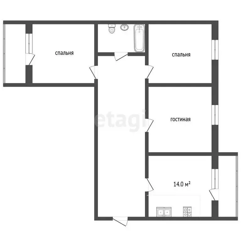 3-комнатная квартира: Батайск, улица Северный Массив, 11 (87 м) - Фото 1