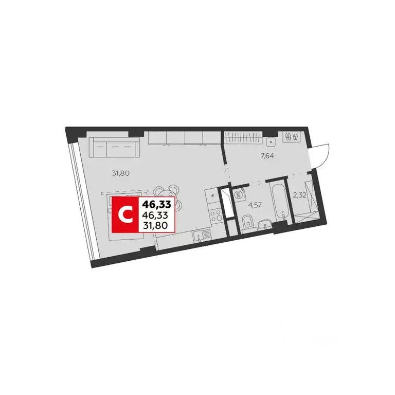 1-к кв. Ростовская область, Ростов-на-Дону ул. Штахановского, 24/2 ... - Фото 0