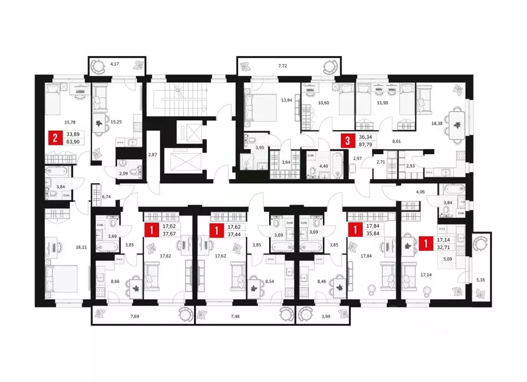 1-к кв. Башкортостан, Уфа ул. Большая Московская, 11 (35.84 м) - Фото 2