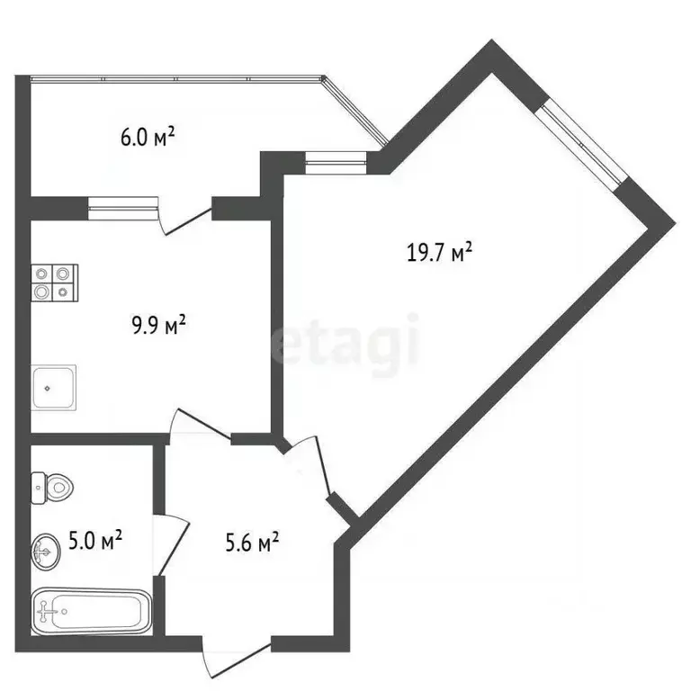 1-к кв. Оренбургская область, Оренбург Народная ул., 36 (40.2 м) - Фото 1