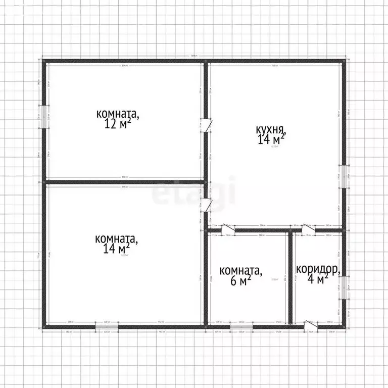 3-комнатная квартира: станица Гиагинская, улица Ленина, 230 (50.9 м) - Фото 0