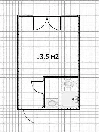 Квартира-студия, 13,7 м, 2/14 эт. - Фото 0