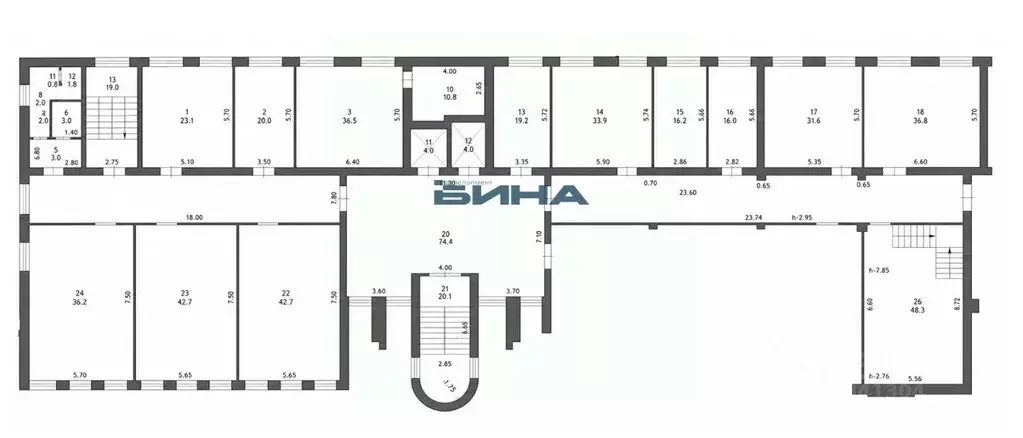 Офис в Мордовия, Саранск Коммунистическая ул., 52 (694 м) - Фото 1