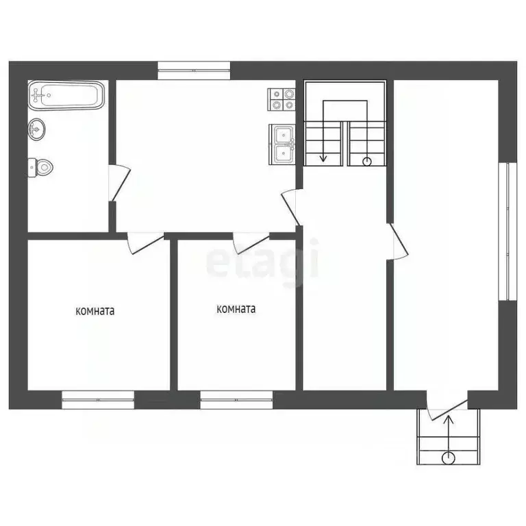 Дом в Тюменская область, Тюмень пер. Запотоцкого (65 м) - Фото 1