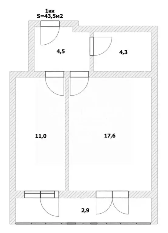 1-к кв. Калининградская область, Калининград ул. Старшины Дадаева, 70 ... - Фото 2