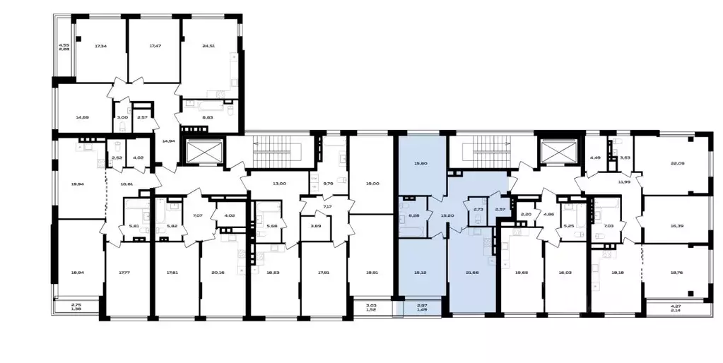 2-к кв. Воронежская область, Воронеж ул. Ольминского, 4 (79.36 м) - Фото 2