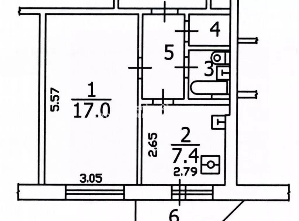 1-к кв. Московская область, Красногорск ул. Кирова, 30 (32.8 м) - Фото 1