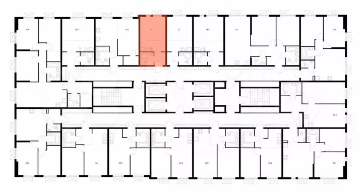 Квартира-студия, 21м, 7/24эт. - Фото 1