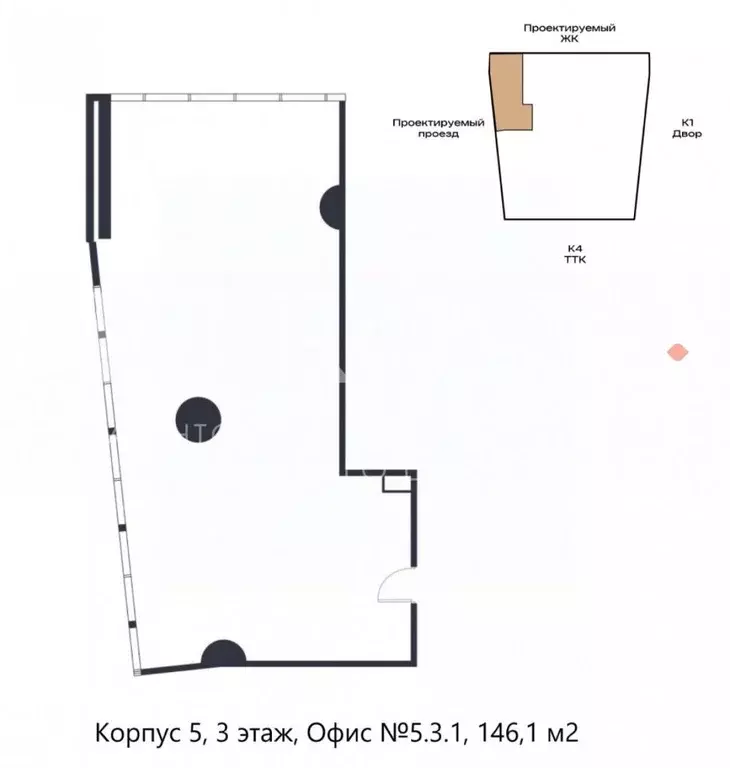 Офис в Москва Рижская пл., 3 (146 м) - Фото 2