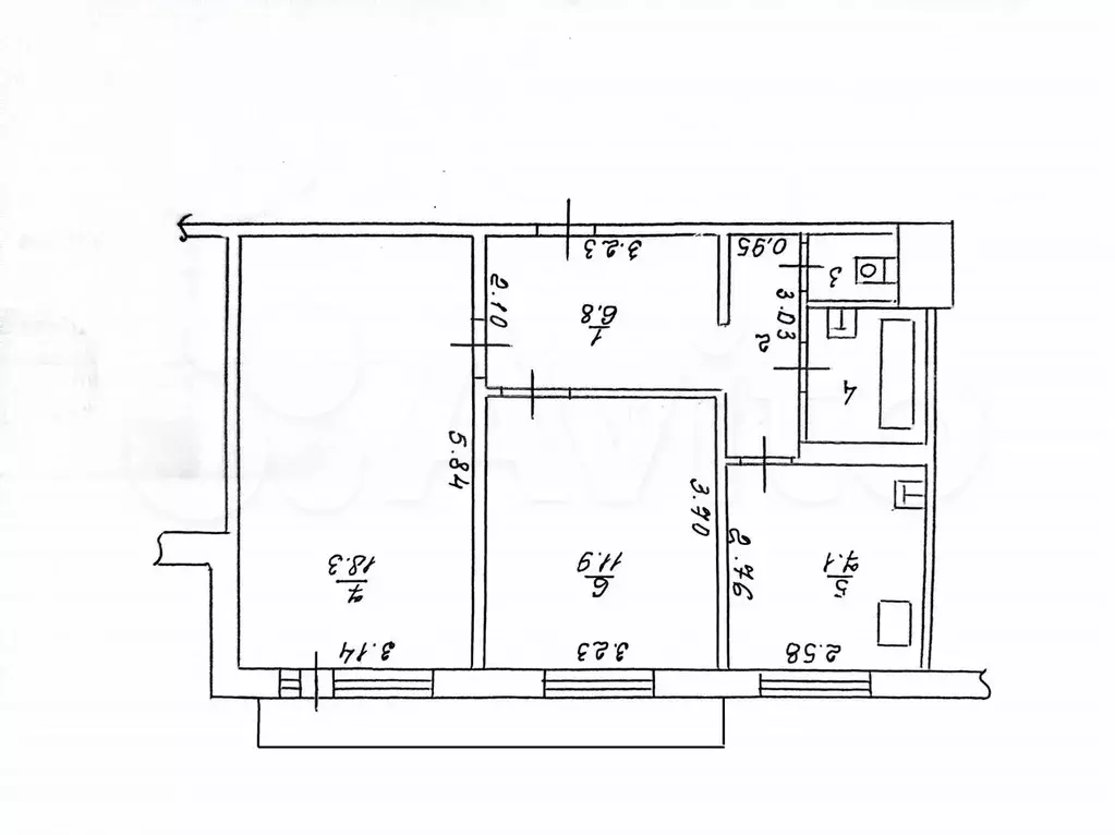 2-к. квартира, 51 м, 1/9 эт. - Фото 0