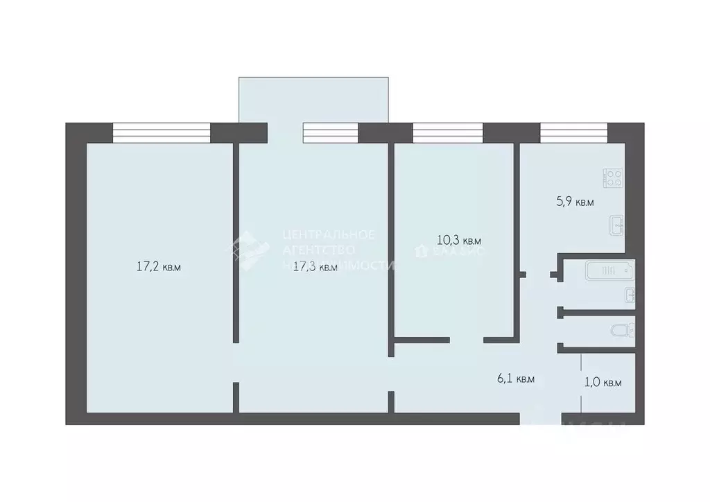 3-к кв. Рязанская область, Рязань Песочня тер., ул. Советской Армии, ... - Фото 2